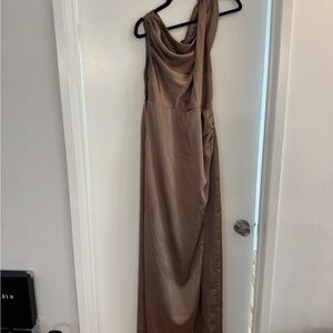 Elegant Brown Evening Gown